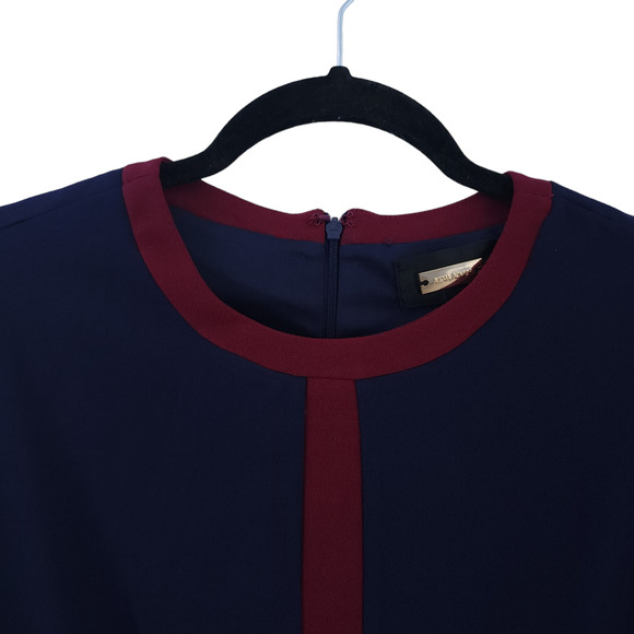 Alexia Admore Dress Large Navy Blue Bell Sleeves Retro Swing Mini Designer - Picture 2 of 8